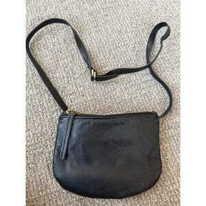 Free people black leather mini crossbody 7X5.5